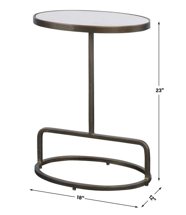 Jessenia Accent Table, Marble | Uttermost