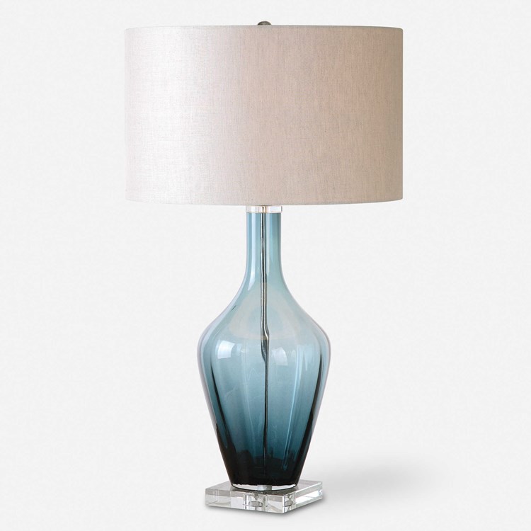 Hagano Table Lamp Uttermost, Azure Art Glass Table Lamps