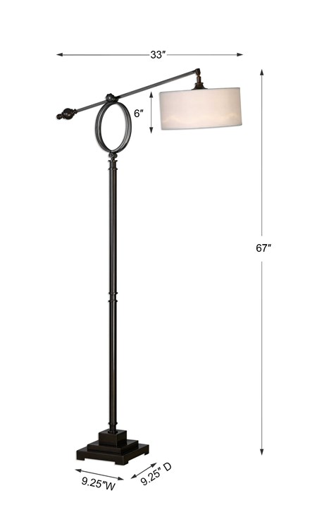 Uttermost Levisa Brushed Bronze Floor Lamp