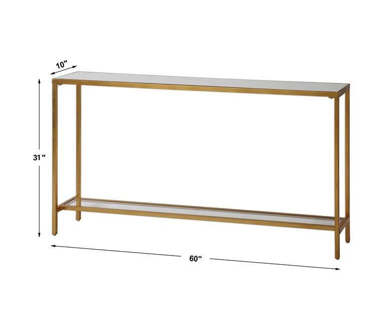 Hayley Console Table, Gold | Uttermost