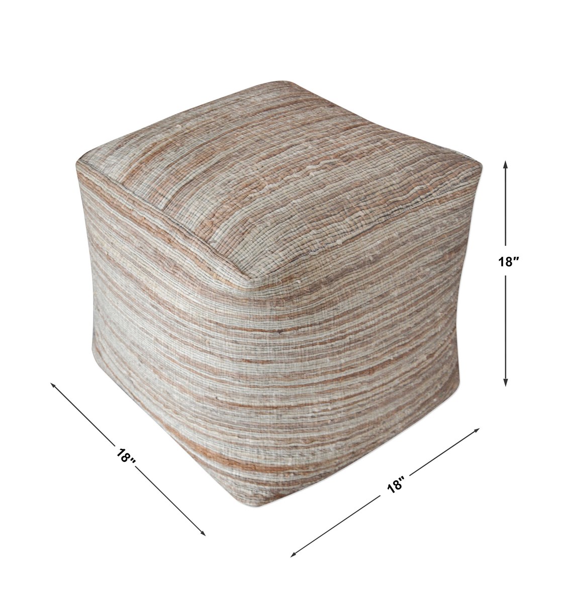 Shiro Pouf, Beige | Uttermost