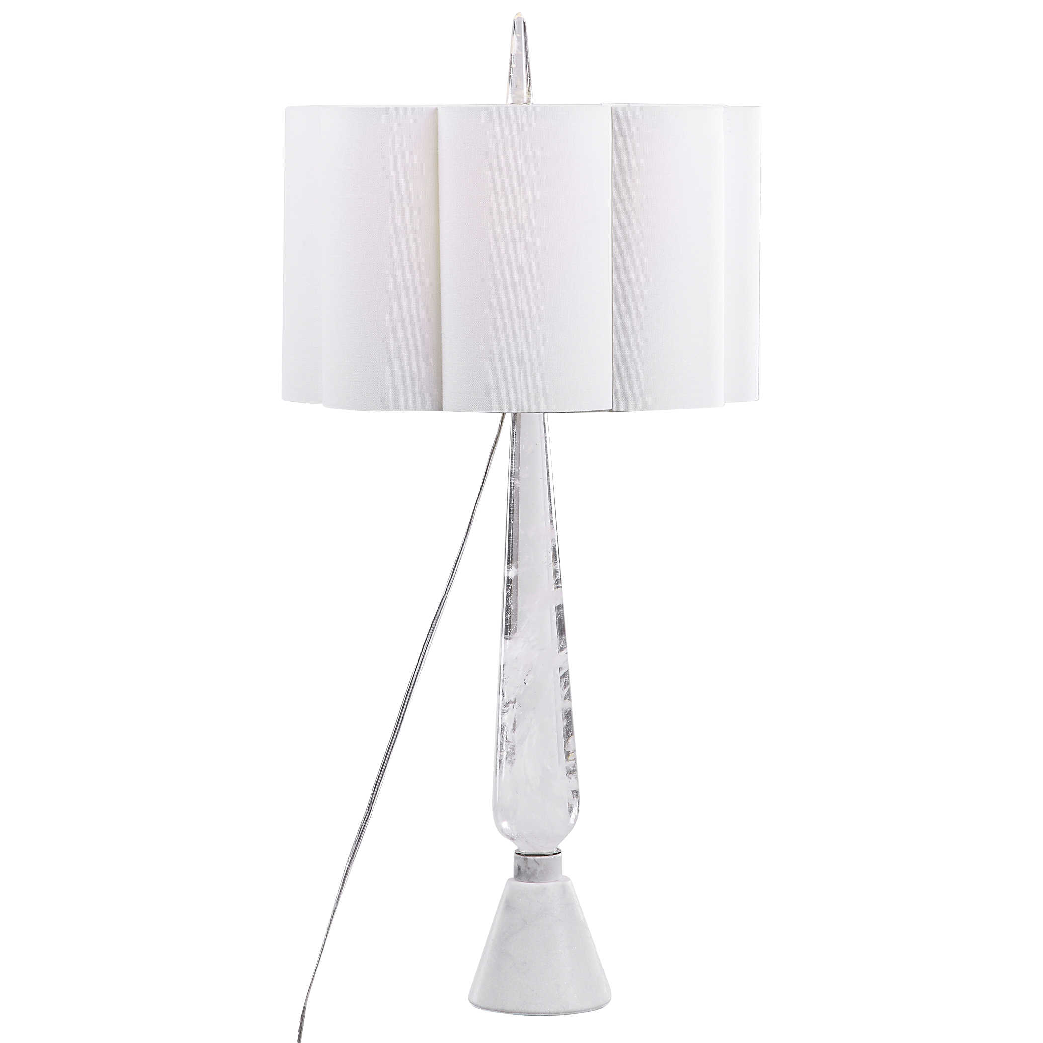 crystal tower table lamp