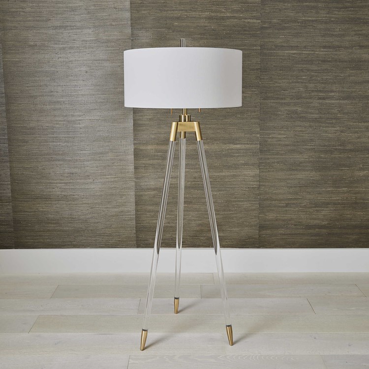 Jonet Floor Lamp Uttermost, Acrylic Floor Lamp Lucite Modern Light