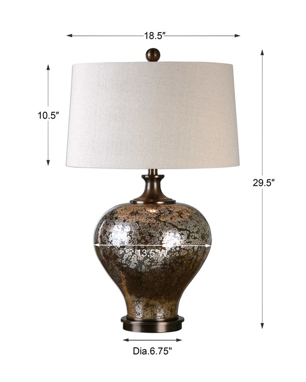 Liro Table Lamp Uttermost, Uttermost Molinara Mercury Glass Table Lamp