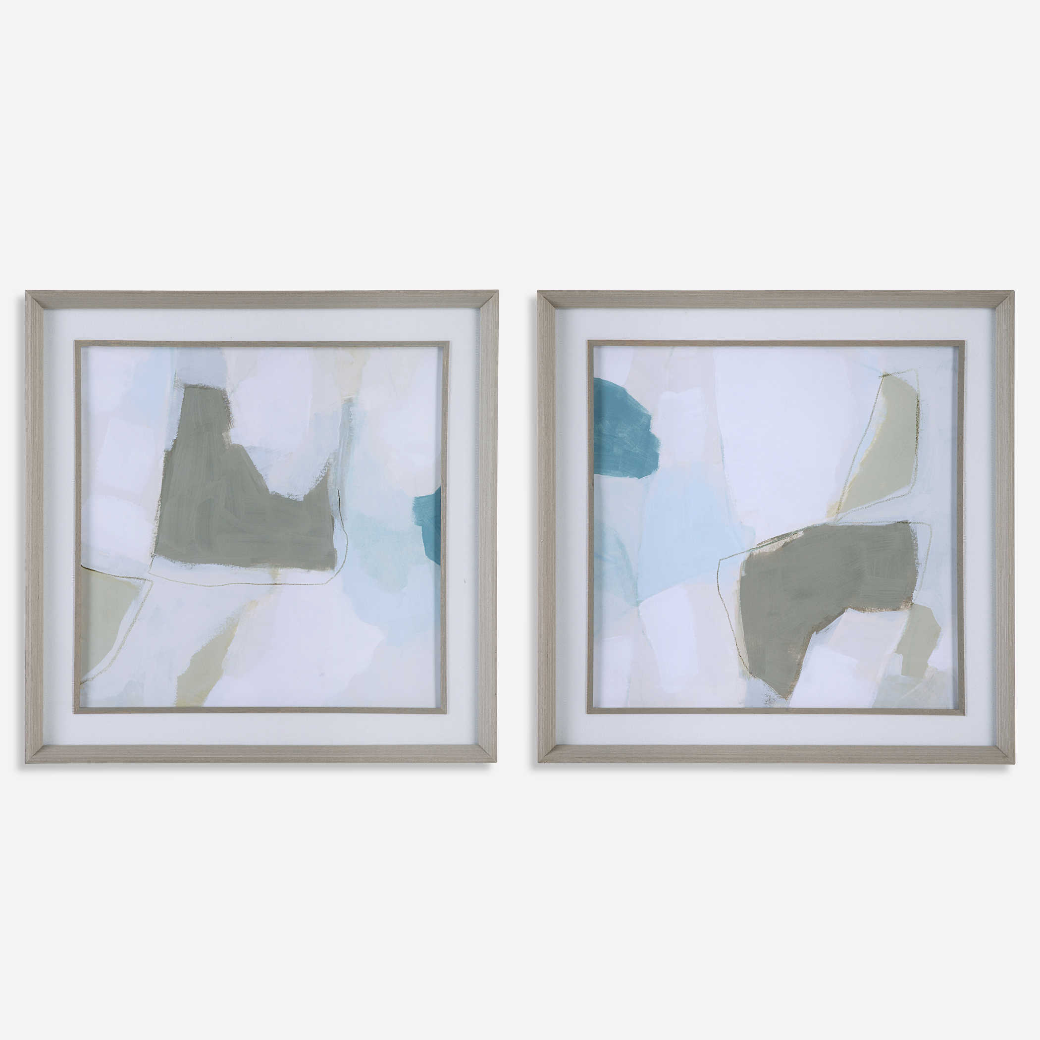 Mist Shapes Framed Prints, S/2 | Uttermost