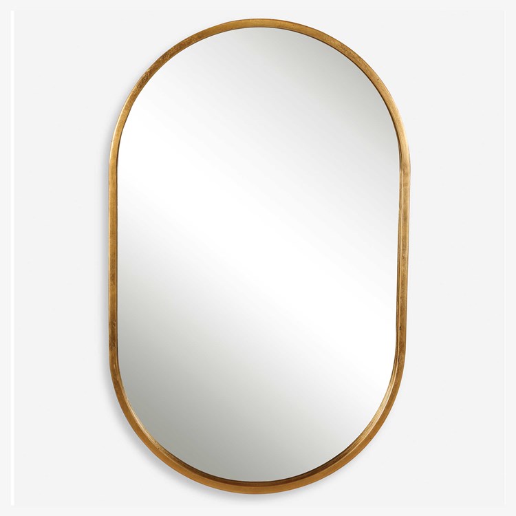 Varina Oval Mirror, Gold | Uttermost